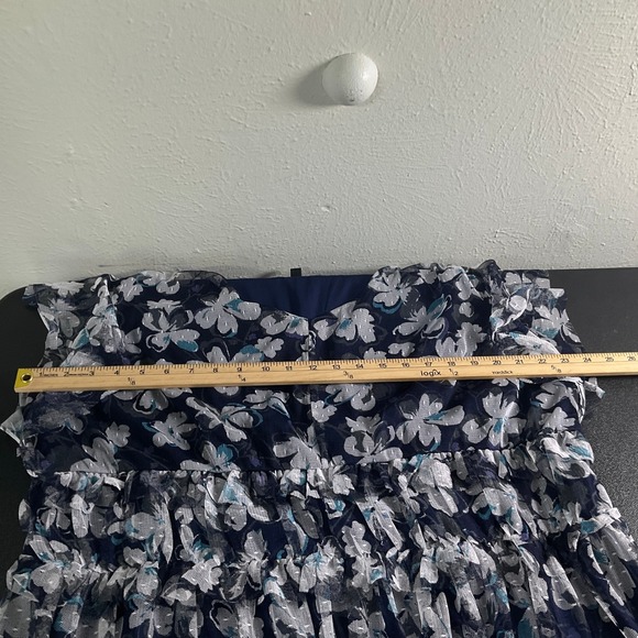 Lane Bryant Floral Ruffle Dress Sz 22 / 24 Flowy Babydoll Sheer Overlay‎ Party - Picture 10 of 13